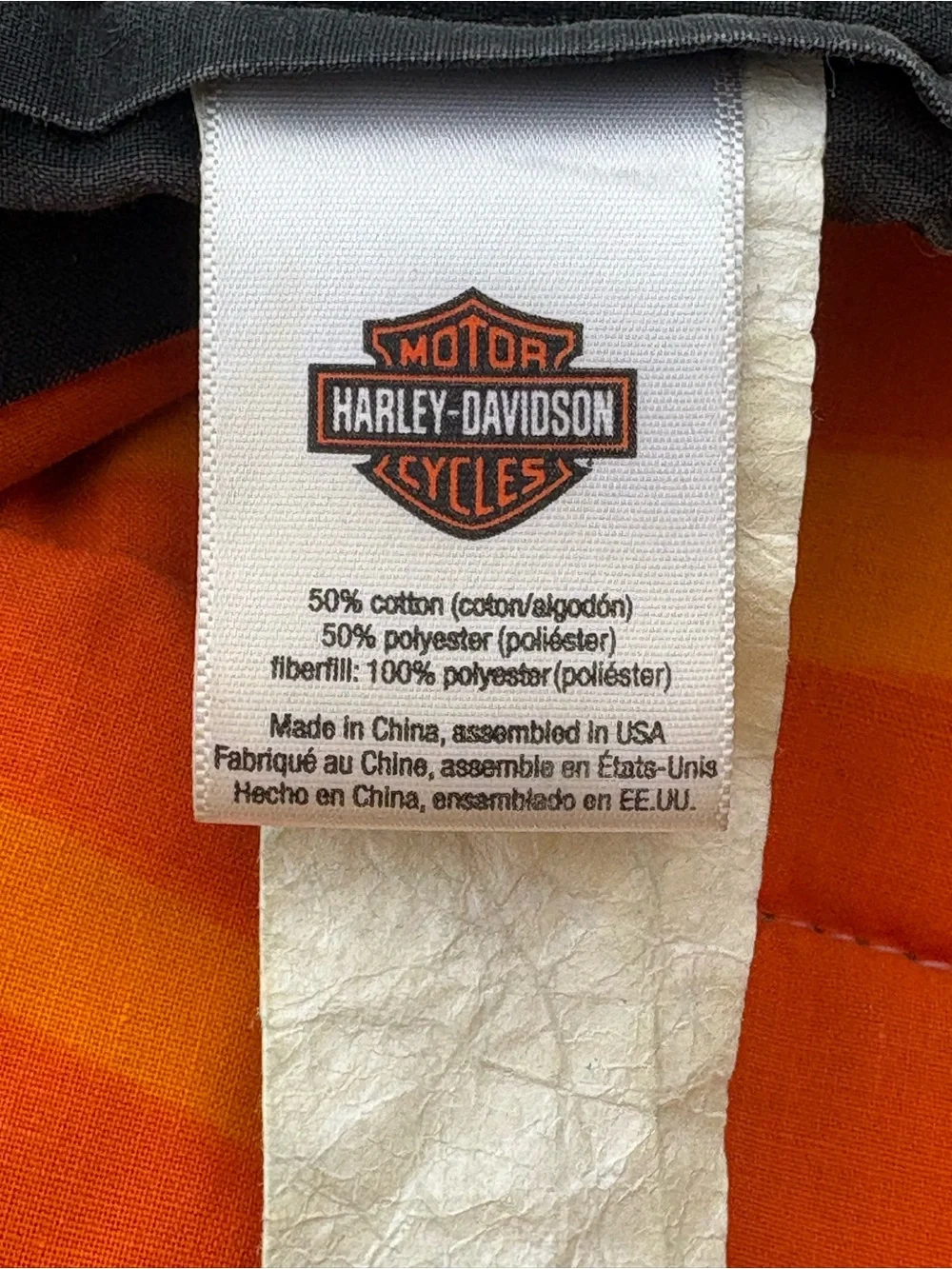 Harley-Davidson Comforter Heritage Soft Tail on Ftont Logo on Back 1998